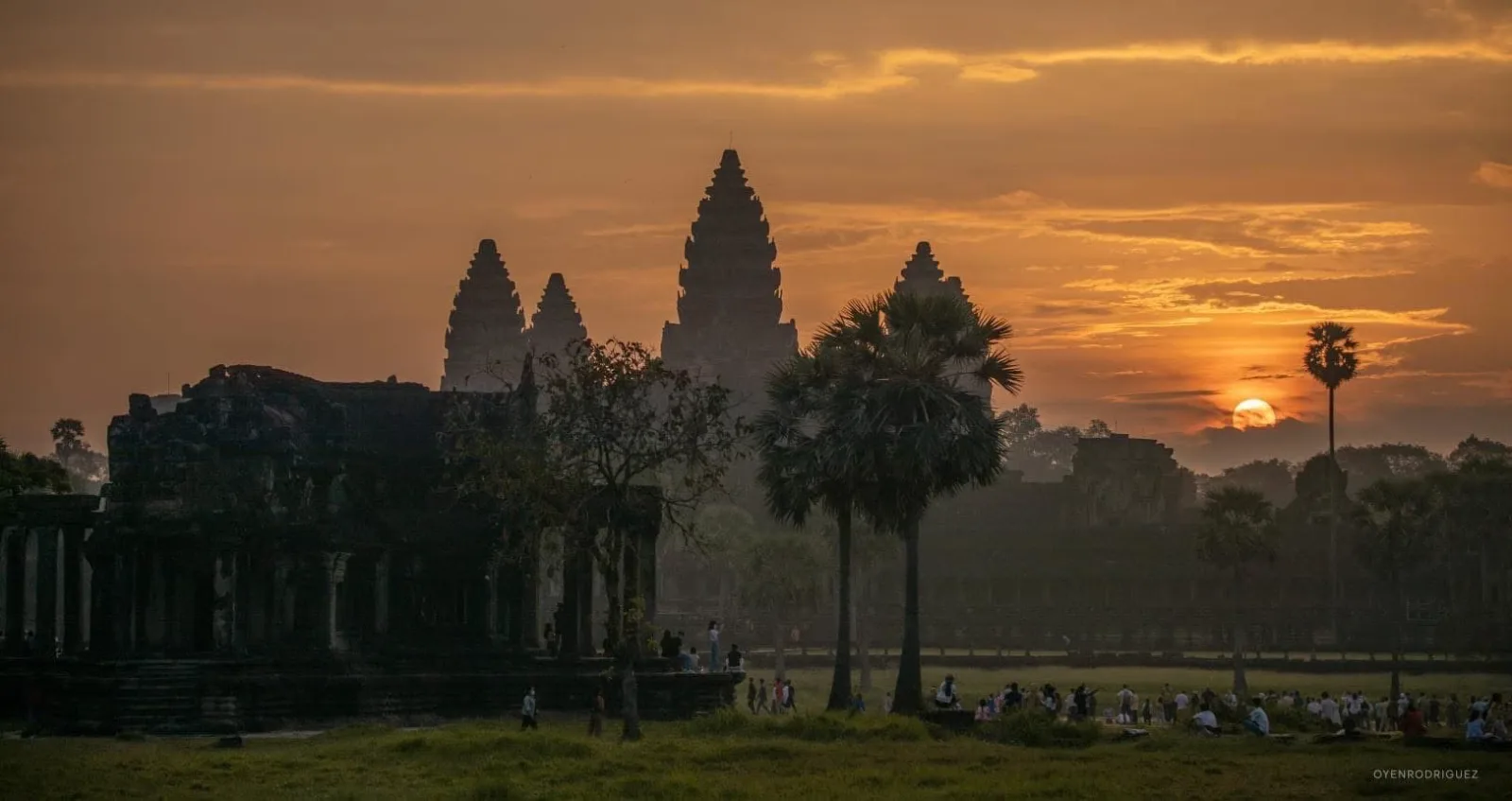 Beautiful sunrise over Angkor Wat Temple in Siem Reap, Cambodia